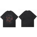 Hip Hop Oversize Washed T-Shirt Streetwear Harajuku Graffiti Graphic Printed T Shirt 2026 Men Spring Summer Short Sleeve Tshirt