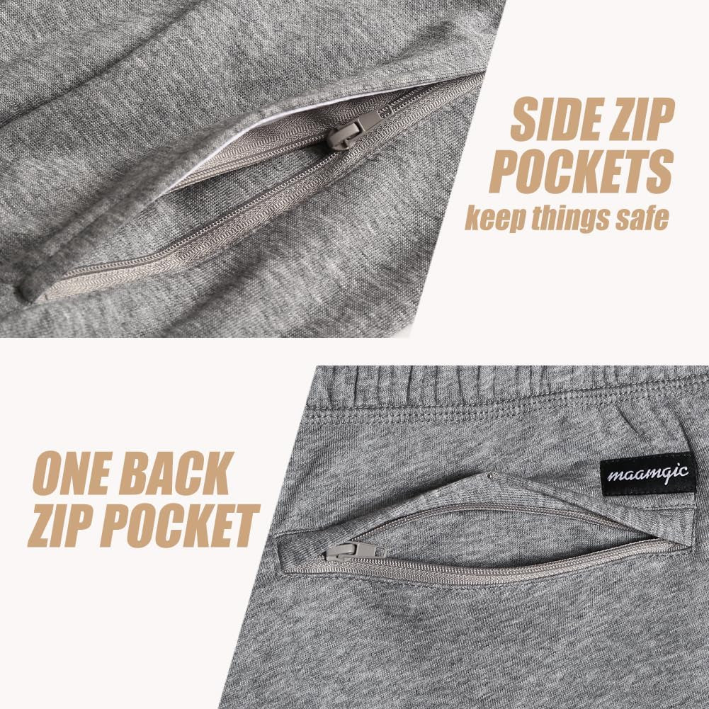 Mens Athletic Gym Shorts 5/7" Elastic Waist Casual Pajama Pocket Jogger Men Workout Short Pants