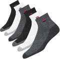 Men'S Cotton Socks Athletic Quarter Socks for Running, Training, Casual Wear Pack of 6