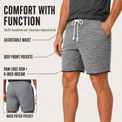 Mens Sweat Shorts, 6 Inch Inseam Lounge Shorts with Pockets | French Terry, Drawstring, Athletic, Sleep, Pajama