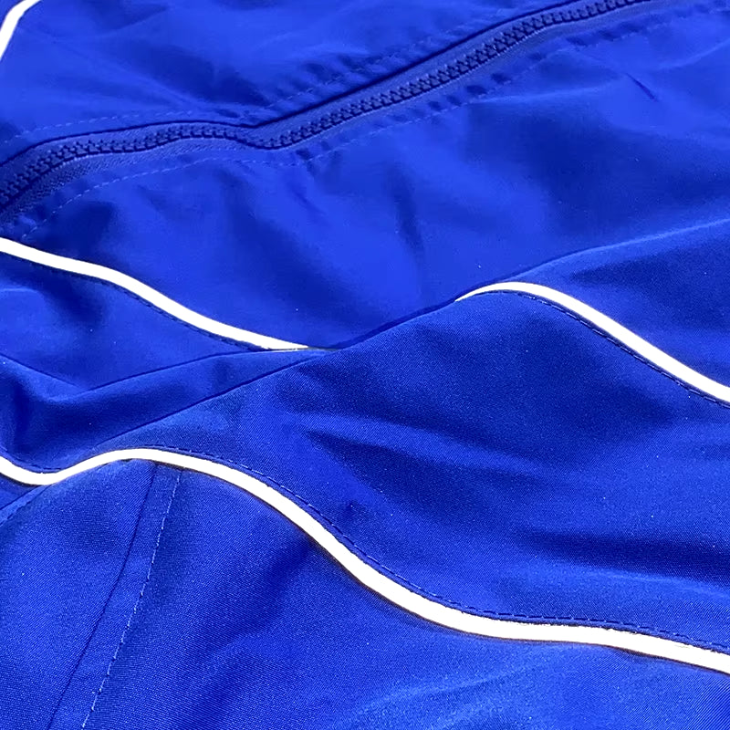 Men Hip Hop Streetwear Reflective Striped Jacket Coat Zipper up Jacket Windbreaker Harajuku Thin Jacket Sports Black Blue